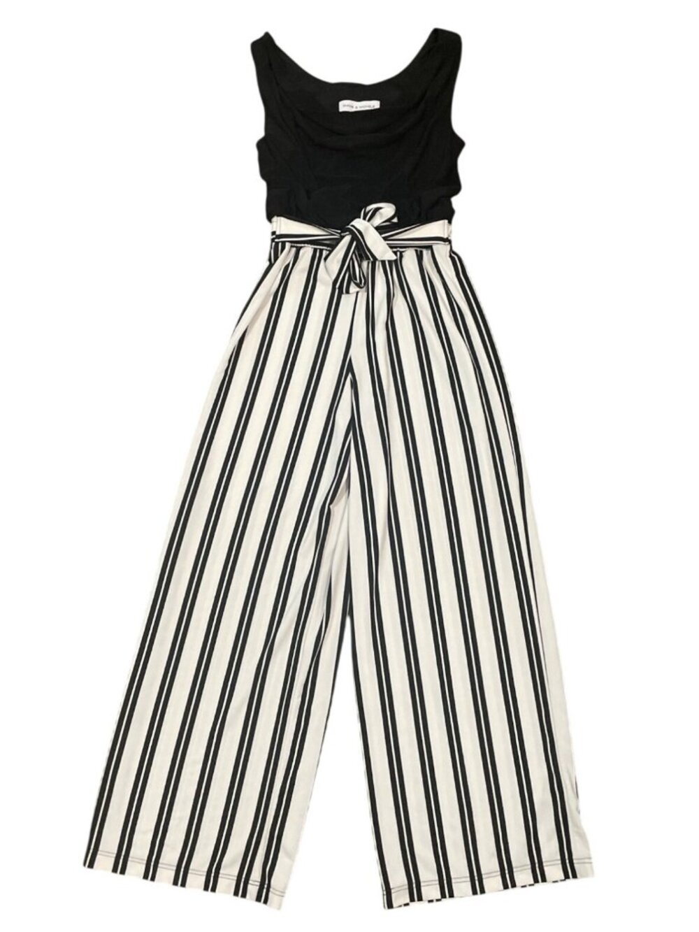 Emma & Michele  Black & White Sleeveless Jumpsuit Resort Beach‎ Vacation